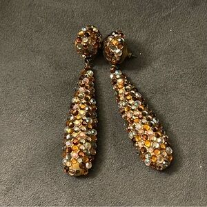 Long sparkly vintage earrings